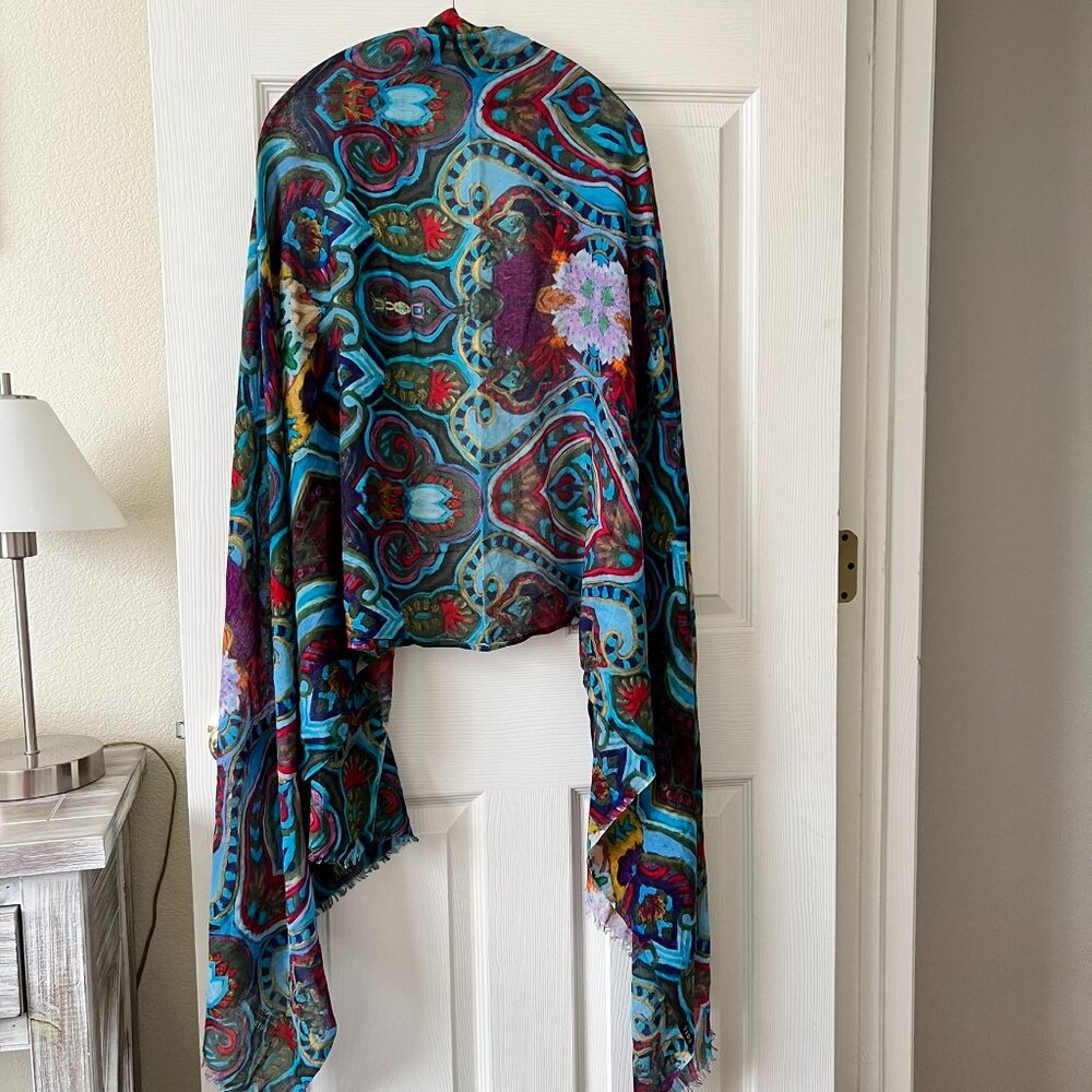 VIDA Art to Wear 100% Modal Oversized Boho Shawl Wrap Scarf